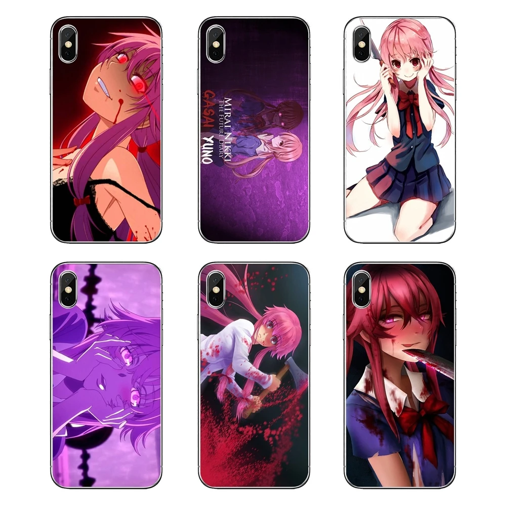 Gasai Yuno Future Diary series Art Transparent TPU Bag Case For Huawei Honor 8 8C 8X 9 10 7A 7C Mate 20 Lite Pro P Smart Plus |