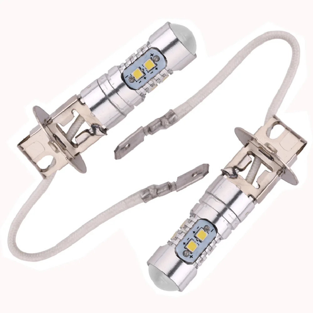 

Yushuangyi 10 шт. светильник ры H1 H3 8 LED SMD 2323 противотуманные светильник ры дальнего света автомобильные лампы