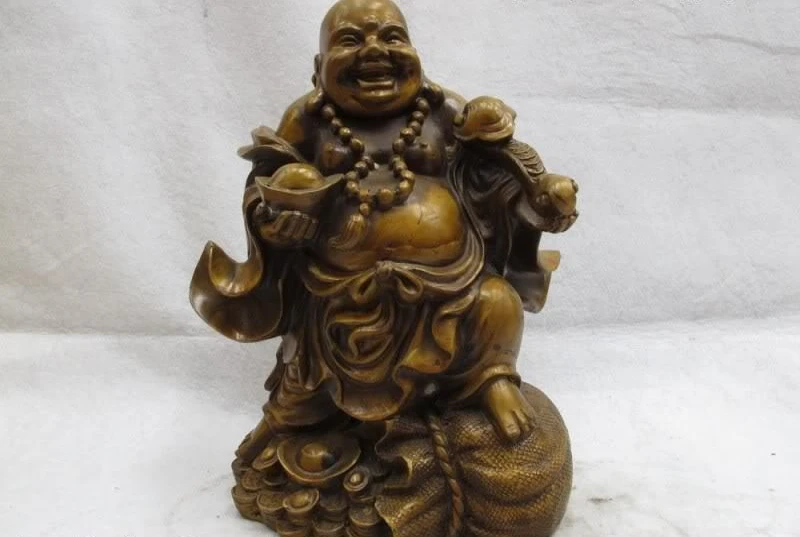 11 5 Китайская народная Классическая Бронзовая сумка для денег Yuan Bao счастливый