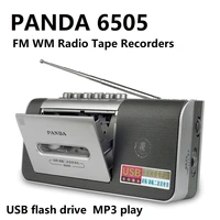 panda 6505 fm am tape recorders usb flash drive mp3 play cassette player radio