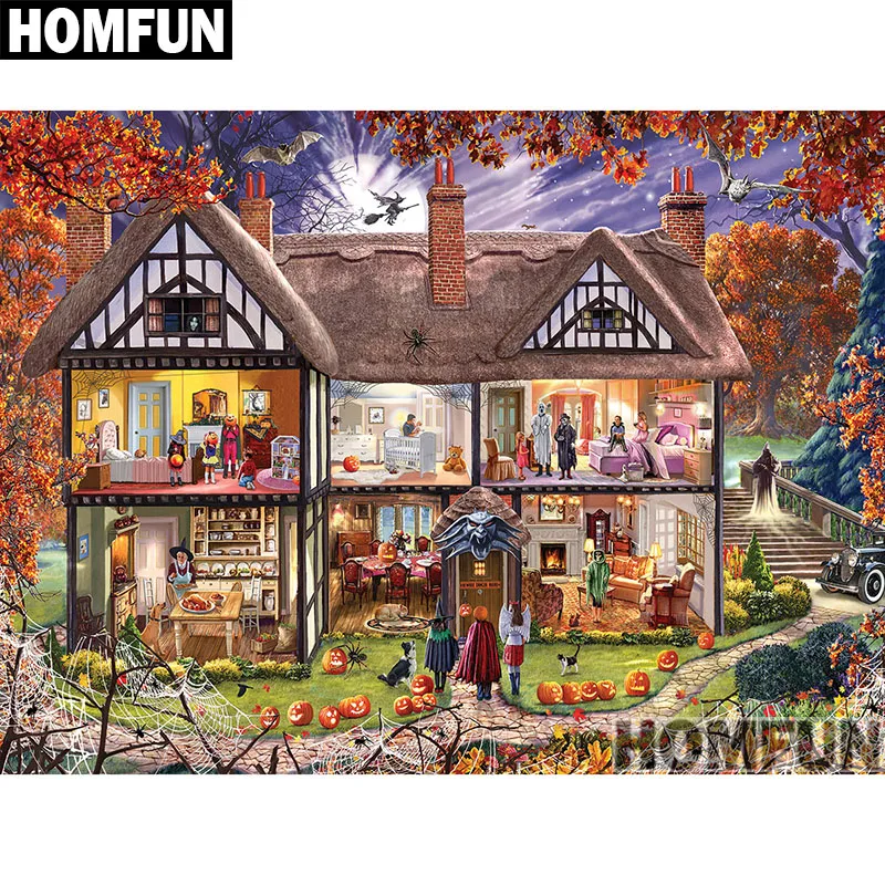 Алмазная 5D Вышивка HOMFUN A00818 картина сделай сам из квадратных/круглых страз