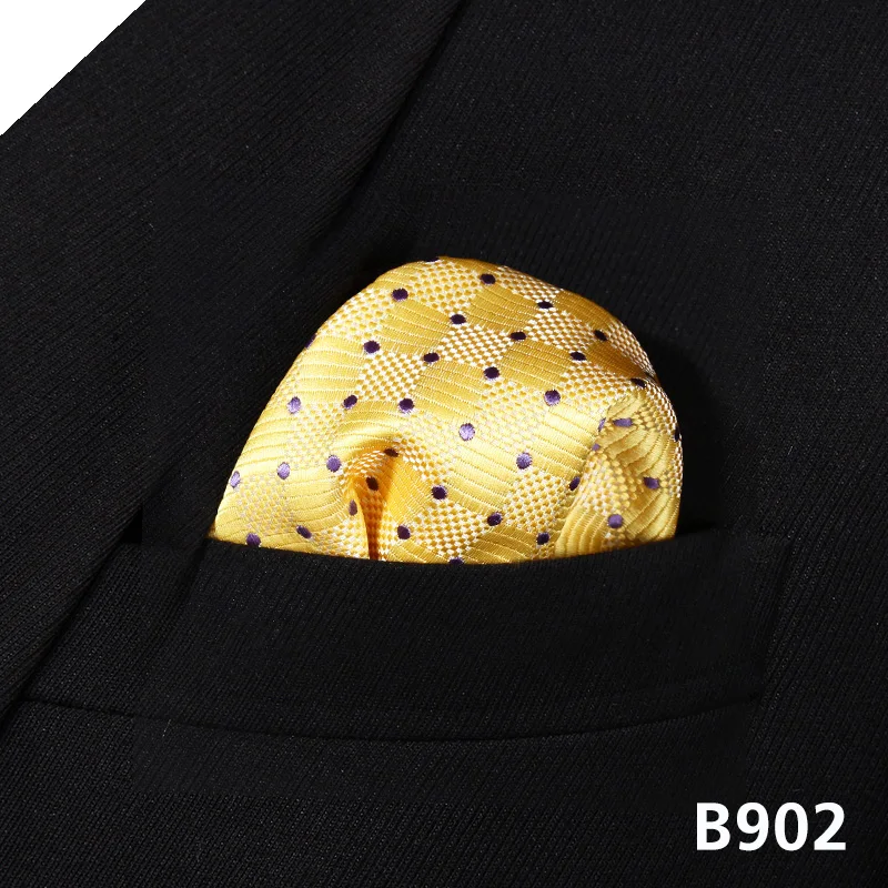 В горошек в клетку Мужской Шелковый Карманный платок квадратный Hanky для