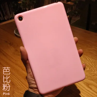 Для Xiaomi mi pad 4 mi pad 4 Plus Мягкий чехол сплошной цвет Силиконовый ТПУ противоударный чехол mi pad4 Plus - Цвет: pink