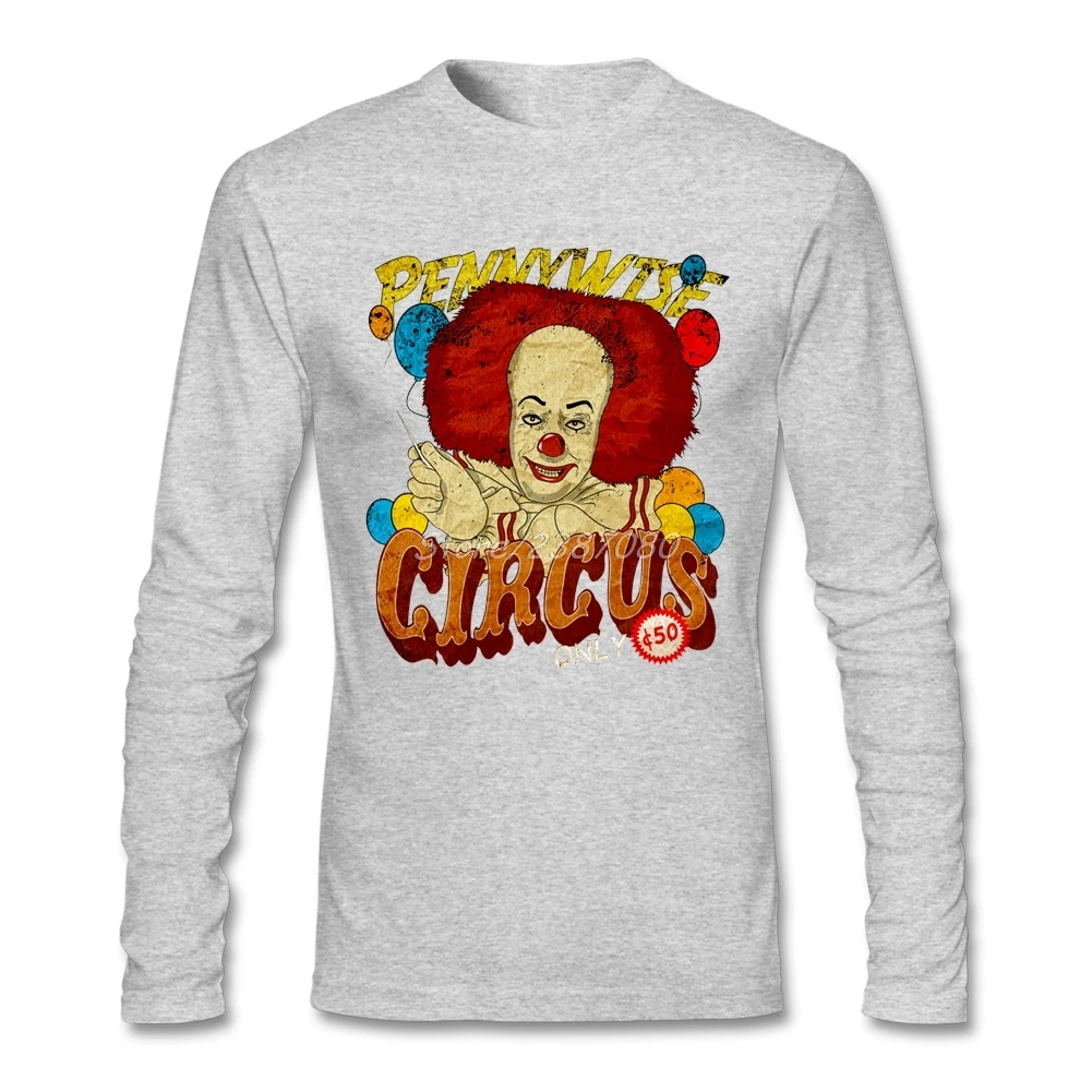 Цирк Clown футболка хлопчатобумажная с длинным рукавом для фильм это одежда 2020