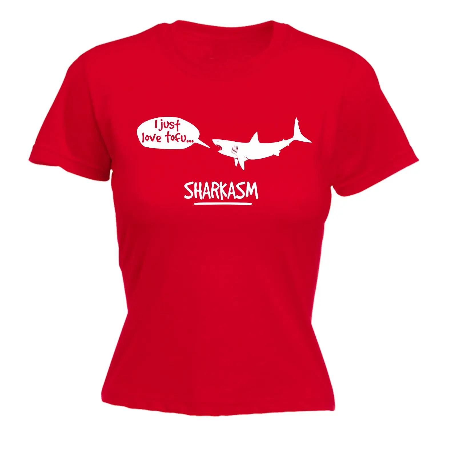 Женская футболка с надписью I Just Love Tofu Sharkasm|kawaii t shirt|fashion shirtt shirt |