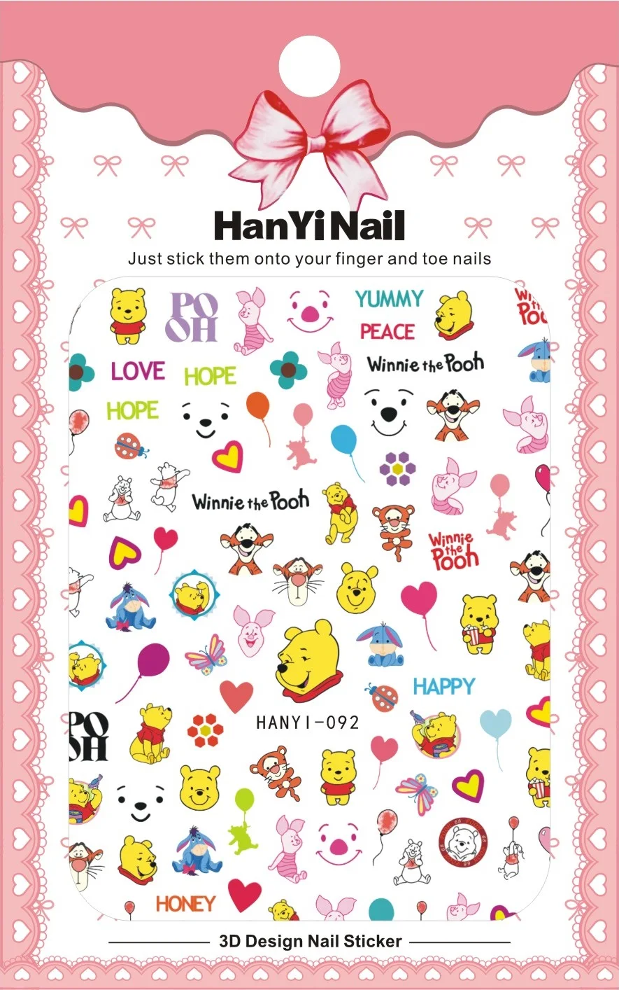 HANYI092 HanYiNail, 080-103, новинка, милый маленький элемент, мультяшная мышка, котенок, наклейки для ногтей, Harajuku, наклейки для ногтей, наклейки для маникюра, наклейки s - Цвет: HANYI092