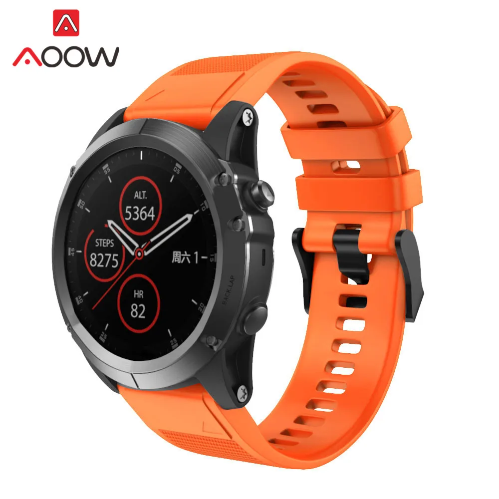 22 мм 26 мм силиконовый ремешок для часов Garmin fenix 3 HR fenix 5X fenix 3HR fenix 5 Plus быстросъемный сменный ремешок для браслета