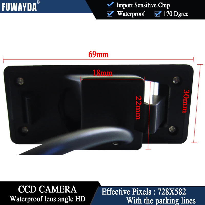 FUWAYDA беспроводной CCD чип Автомобильная камера заднего вида для TOYOTA LAND CRUISER 200