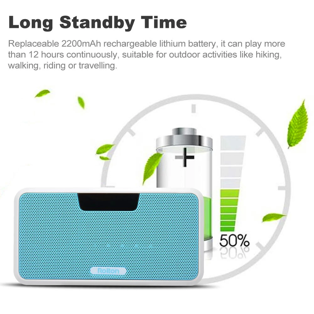 Внешний аккумулятор FM радио Rolton E300 Bluetooth динамик Портативный Hi Fi стерео