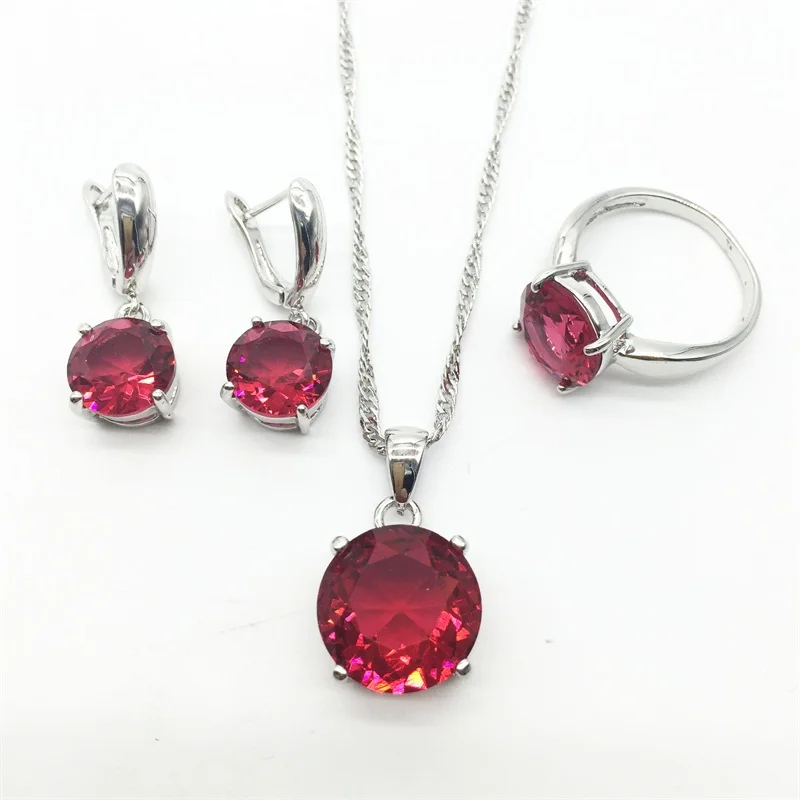 Комплект из колье серёг и кольца серебра 925 пробы | Украшения аксессуары