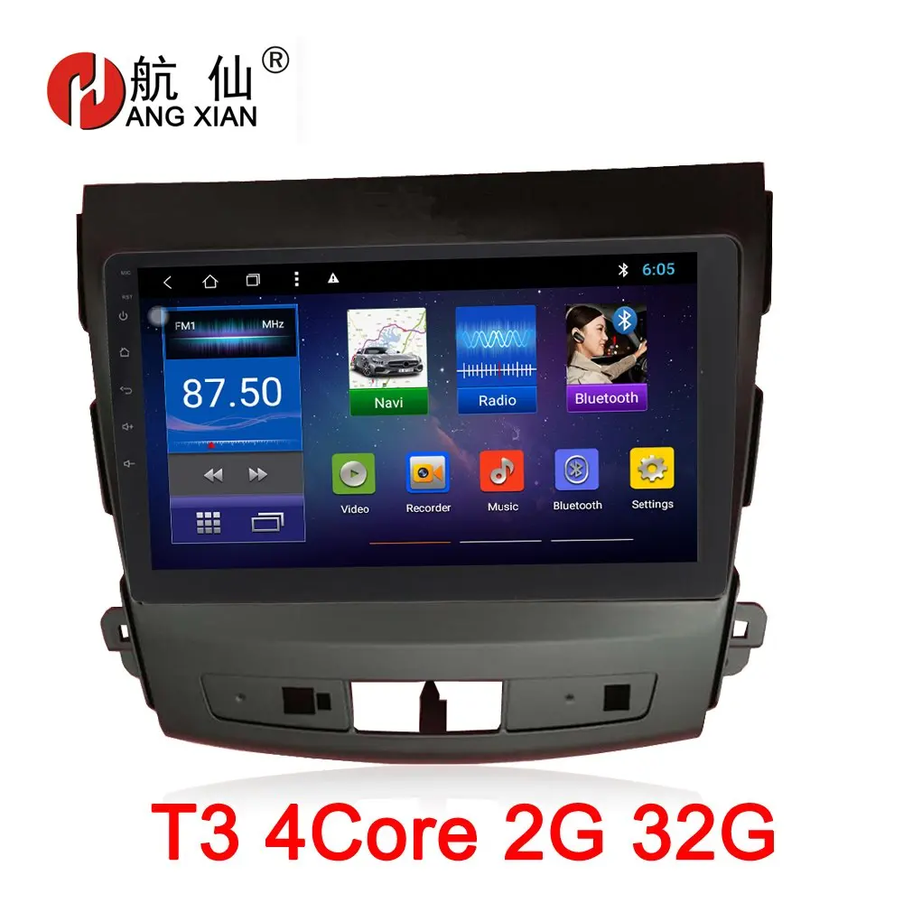 T3 4 core 2G 32G Поддержка Rockford " Android 8,1 Octa 8 ядерный автомобильный dvd gps плеер для Mitsubishi Outlander 2006- peugeot 4007 Citroen C-Crosser - Цвет: T3 4 core 2G 32G
