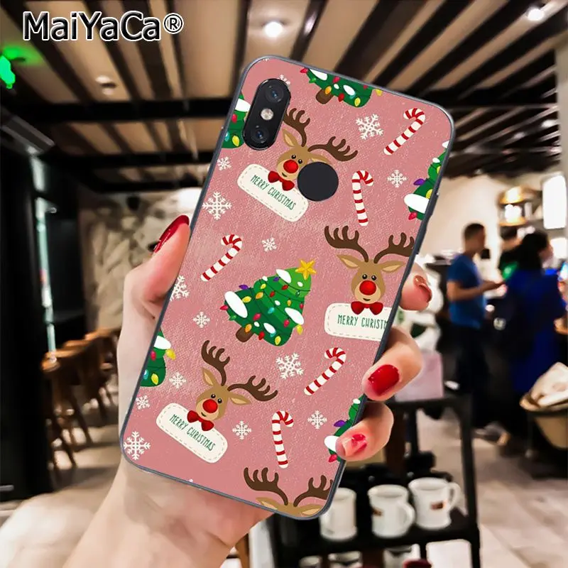 MaiYaCa год Рождественский олень Санта чехол для телефона для Xiaomi Redmi8 4X 6A S2 7A 6A Redmi 5 5Plus Note5 7 Note8Pro