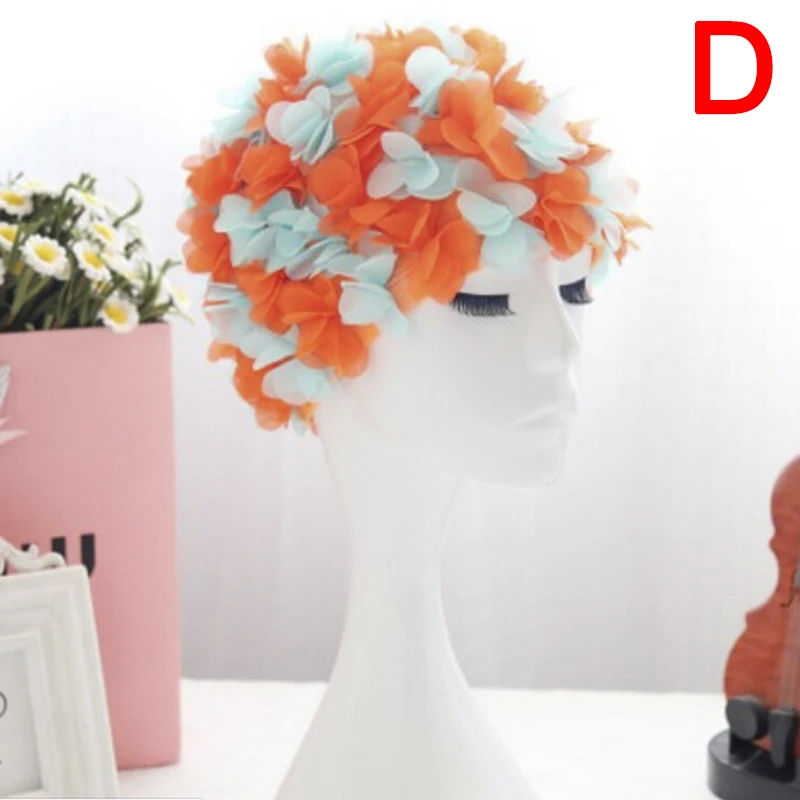 Hot 2019 Women Petal Swim Hat Flowers Design Bath Cap Ladies Swimming Pool | Спорт и развлечения