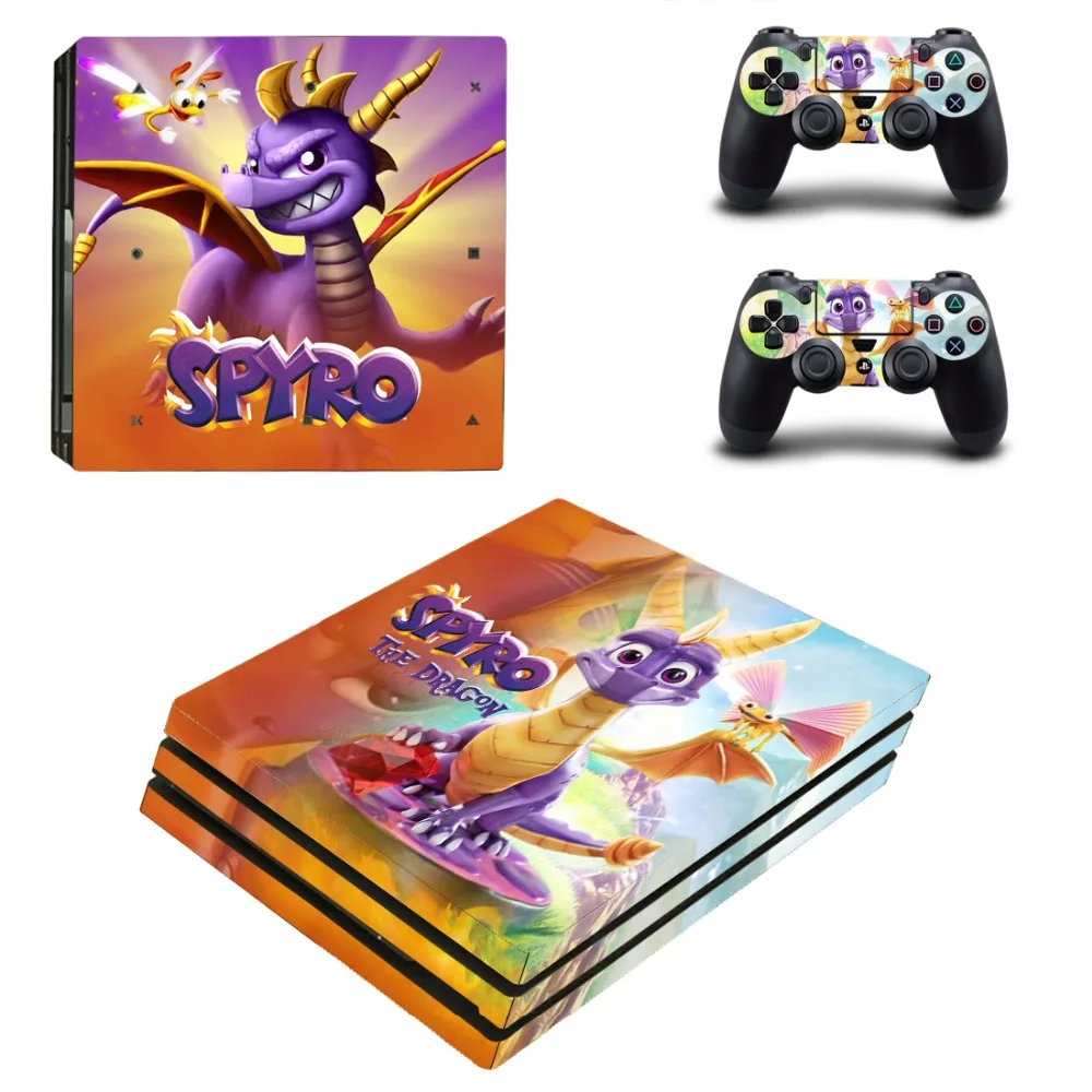 Виниловая наклейка Spyro The Dragon PS4 Pro для Playstation 4 2 контроллера Pro|Наклейки| |
