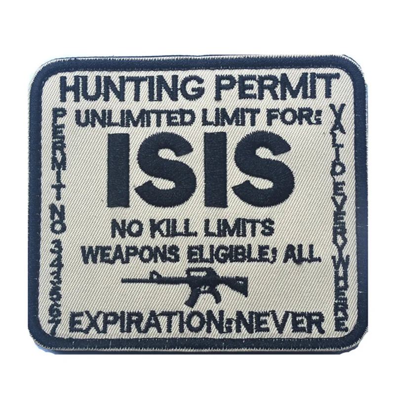 2017 Тактический значок армии США ИГИЛ военный боевой патч крюк и петля 3D вышивка