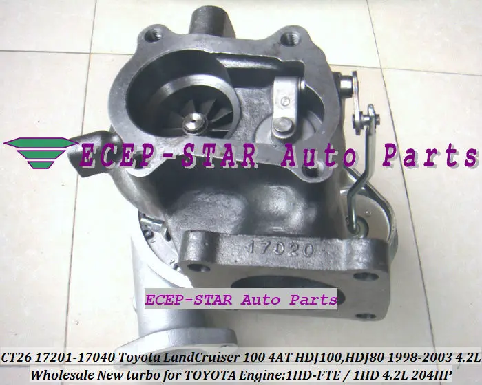 Турбокомпрессор CT26B 17201 17040 для Toyota Coaster HDB50 HDB51 Land Cruiser 100 4AT HDJ100 1HD FTE HDJ80 1998 07 4.2L
