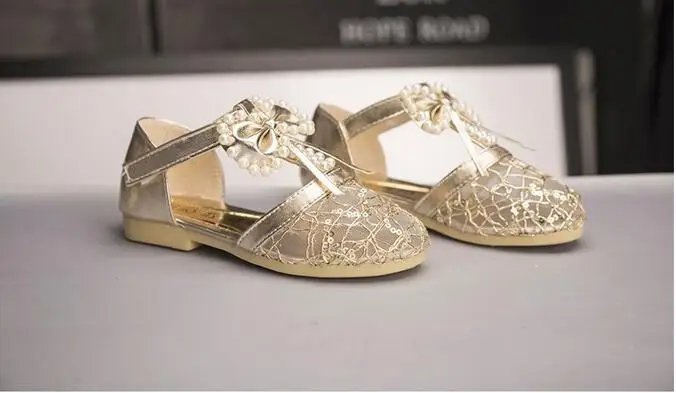 Сандалии для девочек с галстуком бабочкой Новинка 2017 года летние детские