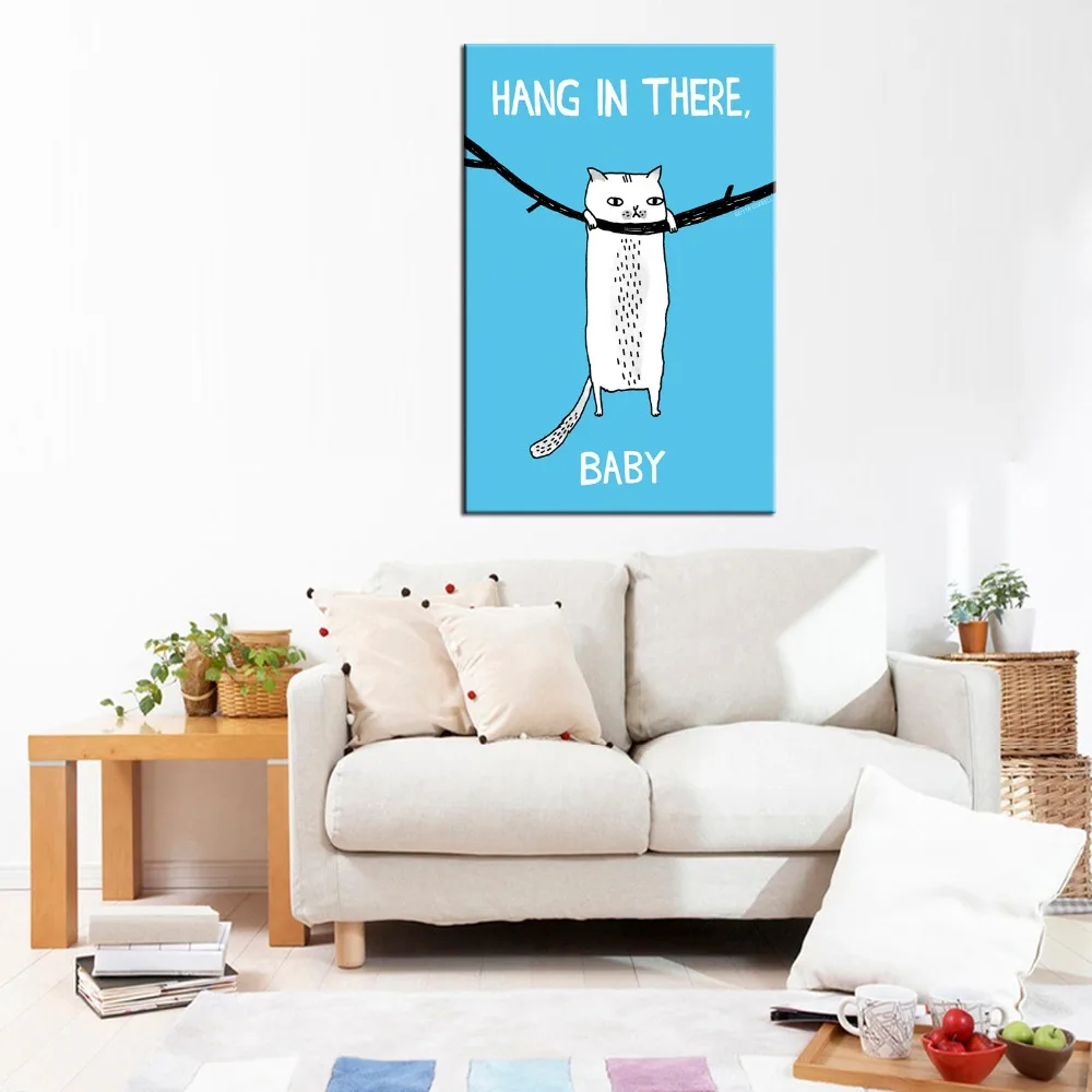 1 панельная Современная животная кошка холст Художественная печать плакат