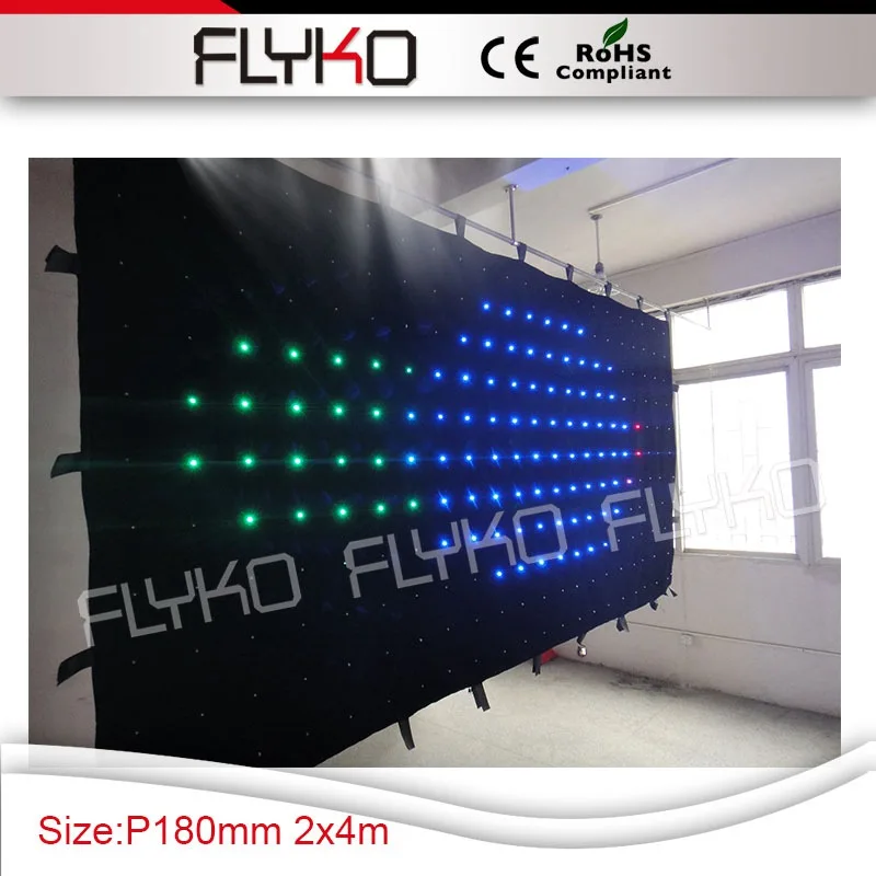 led vision cloth dj stage effect P18cm 7ft high by 14ft width full color lamps wedding equipment for tv show | Лампы и освещение