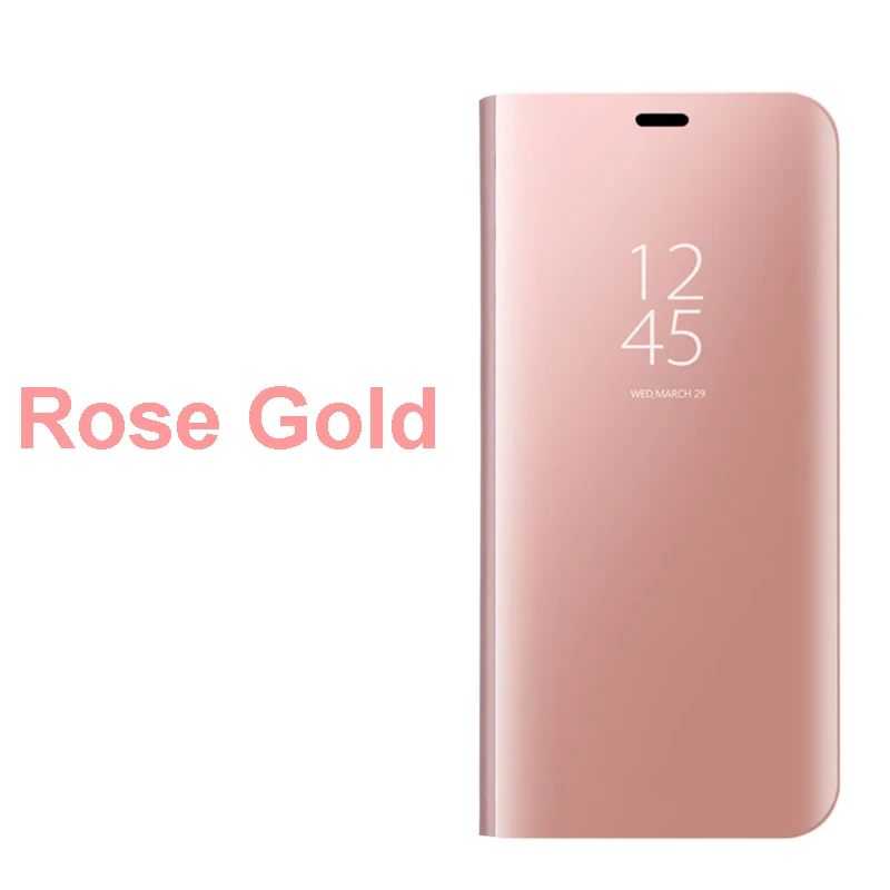 Rose gold Умный чехол, зеркальный Прозрачный чехол для huawei mate 10 9 Pro P10 Plus, умный флип-чехол для huawei mate 10 Pro P10 Plus, чехол - Цвет: Rose gold