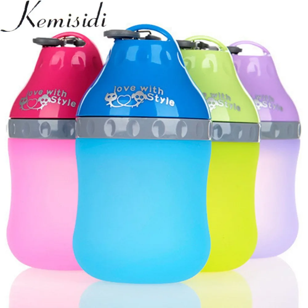 Переносная бутылка для воды KEMISIDI собак и кошек питьевая из силикагеля