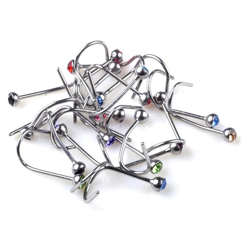 Оптовая продажа 30 шт. хирургическая стальная кристаллическая Носовая кость