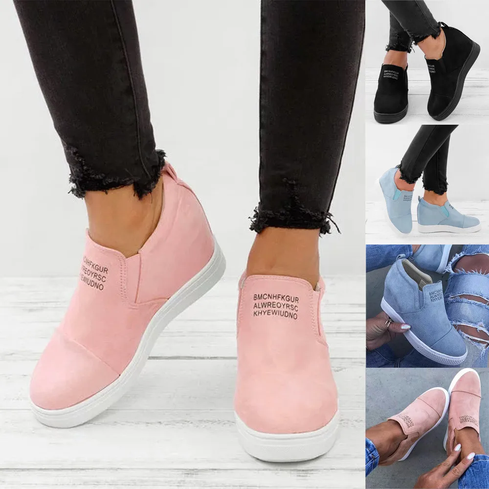 Women's Ladies Fashion Ankle Letter Increasing Wedges Martin Shoes Short Boots winter boots women warm snow#g8