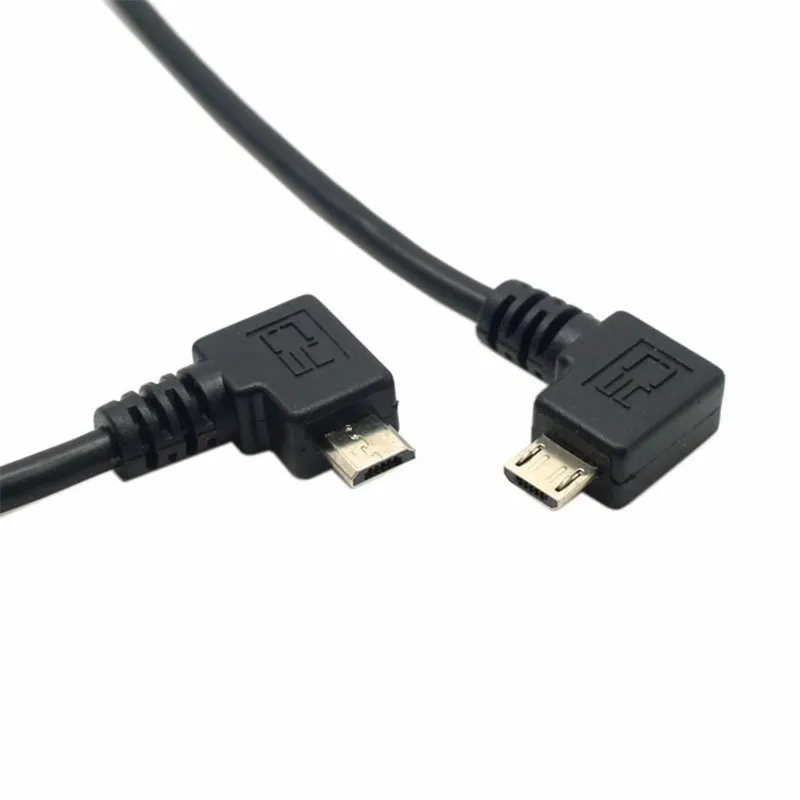 Бесплатная доставка левый и правый угловой 90 градусов микро USB OTG кабель с