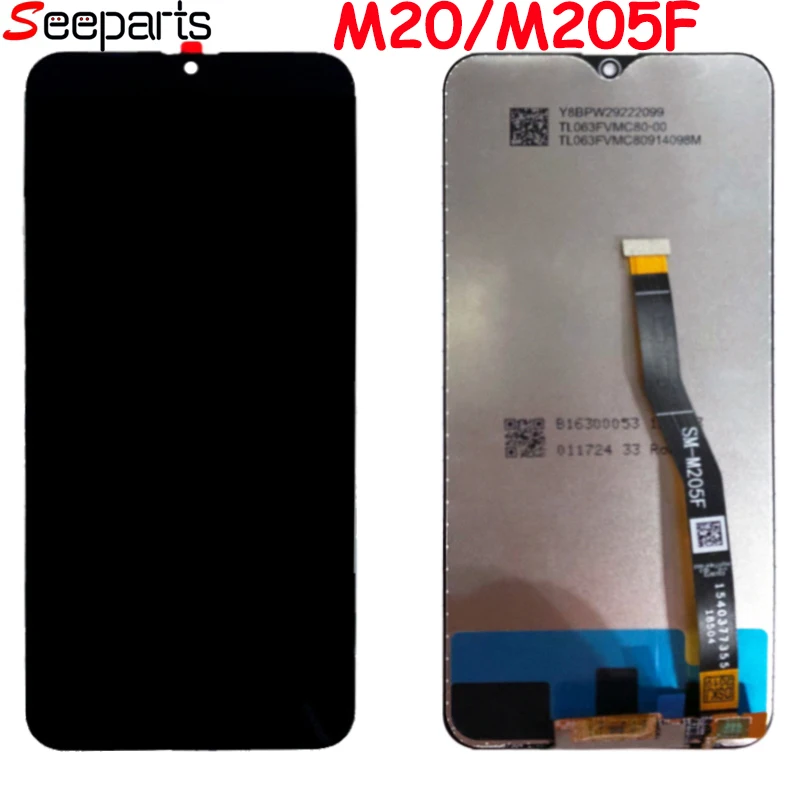 

For Samsung Galaxy M20 LCD SM-M205 M205F Display Touch Screen Digitizer Assembly Replacement For 6.3" Samsung Galaxy M20 LCD
