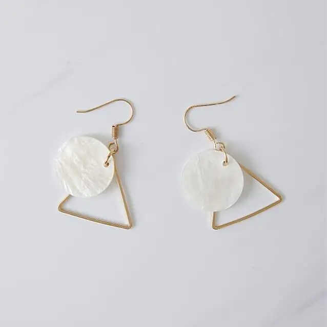 Новинка 2020 ювелирные изделия натуральный корпус кольцо серьги треугольник