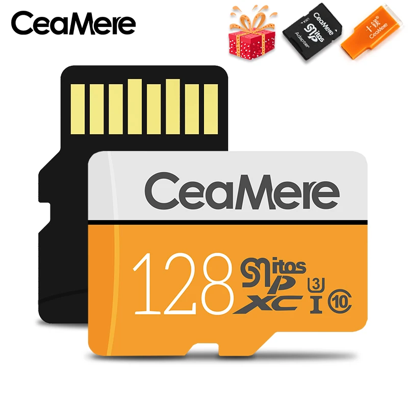 

CeaMere Micro SD Card 256GB/128GB/64GB UHS-3 32GB/16GB/8GB Class 10 UHS-1 4GB Memory Card Flash Memory Microsd Free Crad Reader