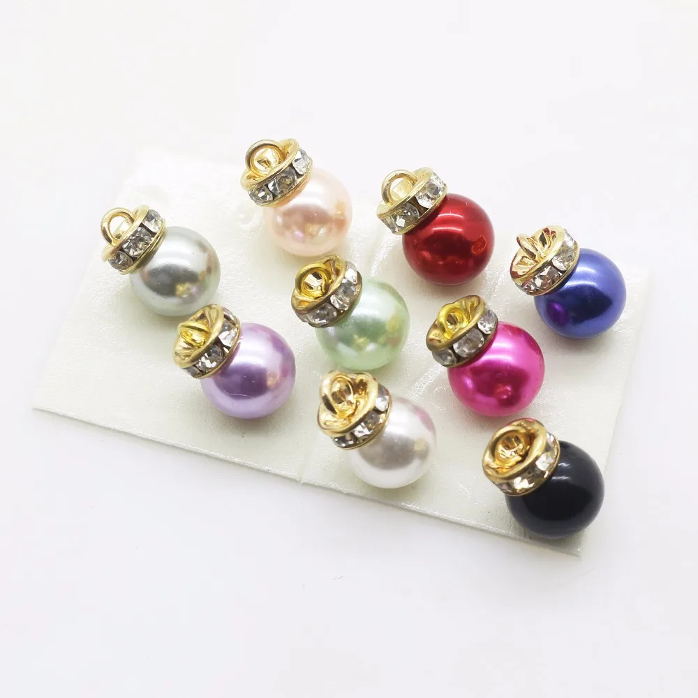 10*15 мм перламутровый шар 10 шт. металлические стразы хрустальные подвески