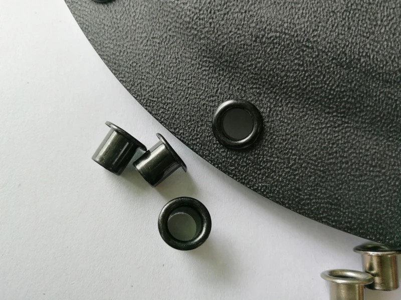 

100pcs #8-9-7.9(.267 length under flange x 1/4" outside diameter) Black brass Eyelets krivets for .08" thick Kydex Holster