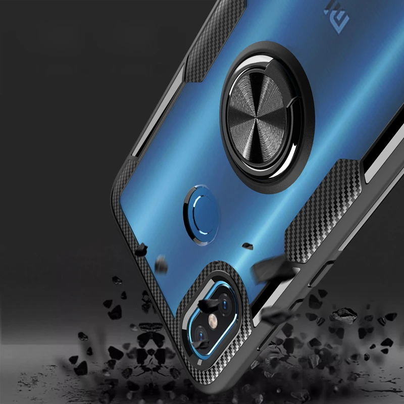 For Xiaomi MI 8 MI8 SE Mi8 Lite Transparent TPU Ring Holder Case For Xiaomi Mi 9 Mi9 SE Magnet Car Holder Cover Cases