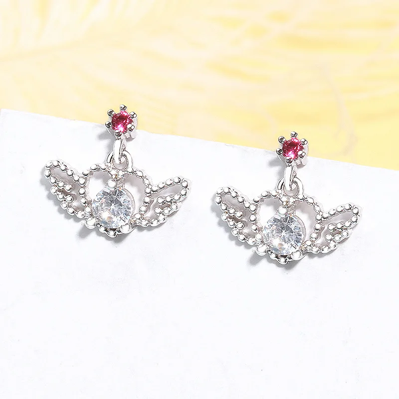 FENGLI простые маленькие женские серьги с маленькой короной серьги-гвоздики для