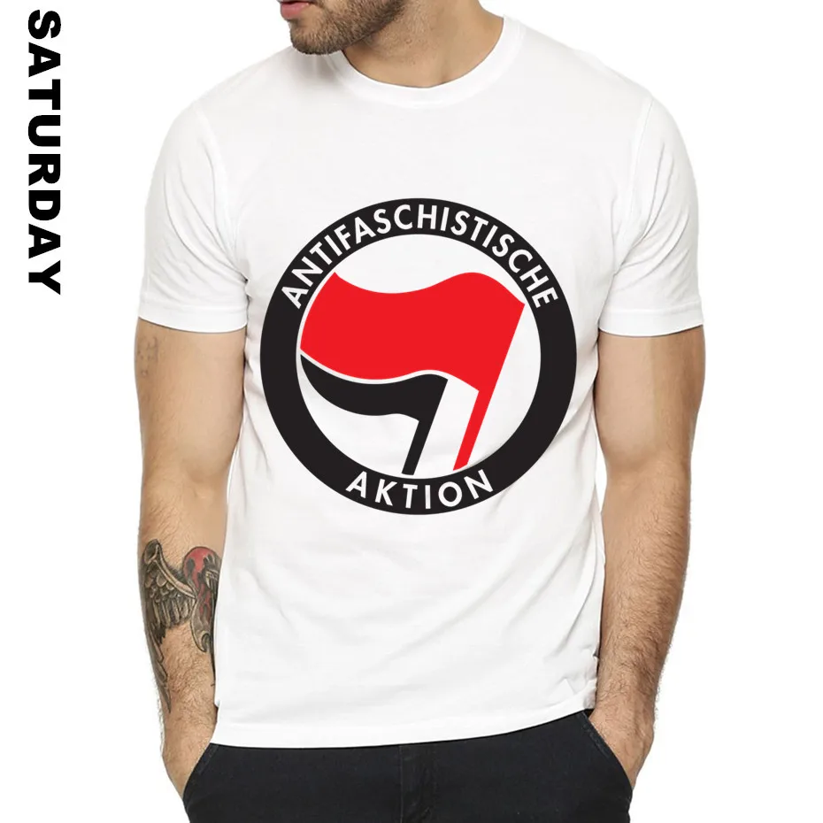 Antifa дизайн забавная футболка для мужчин и женщин унисекс Удобная дышащая премиум