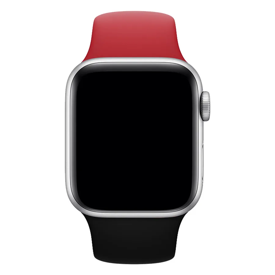Красочный мягкий силиконовый ремешок для наручных часов Apple Watch Series 5/4/3/2/1 двухцветный браслет для часов 38 40 мм для наручных часов iWatch, версия ремешок 42 44 мм