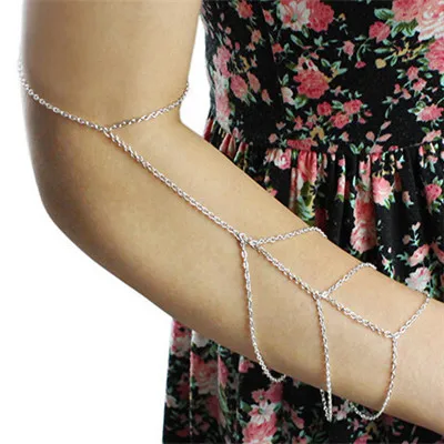 Новый Металл женщин Жгут Раб Звено Цепи Верхняя Браслет Манжеты Armlet CC1266| |