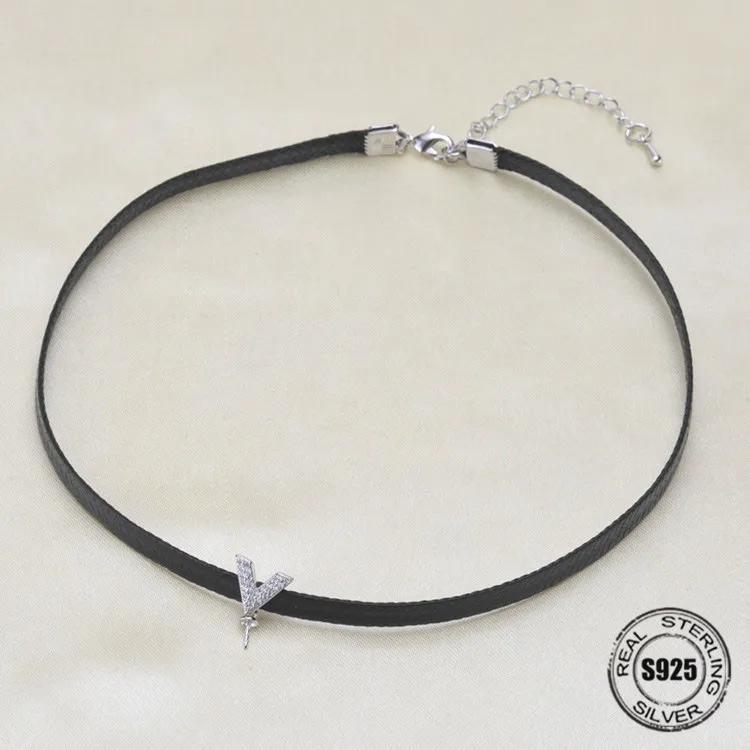 

Necklace Pendant Findings S925 Sterling Silver Necklace Chain Settings Jewelry Parts Fittings Jewelry Making Charm Accessories