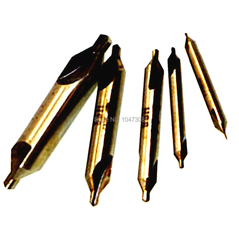 

5pcs Metric Lathe Mill Center Drill Countersink Bit Tooling 60 Degree Combined HSS Center Drill Bit 1mm 1.5mm 2.5mm 3.15mm 5mm