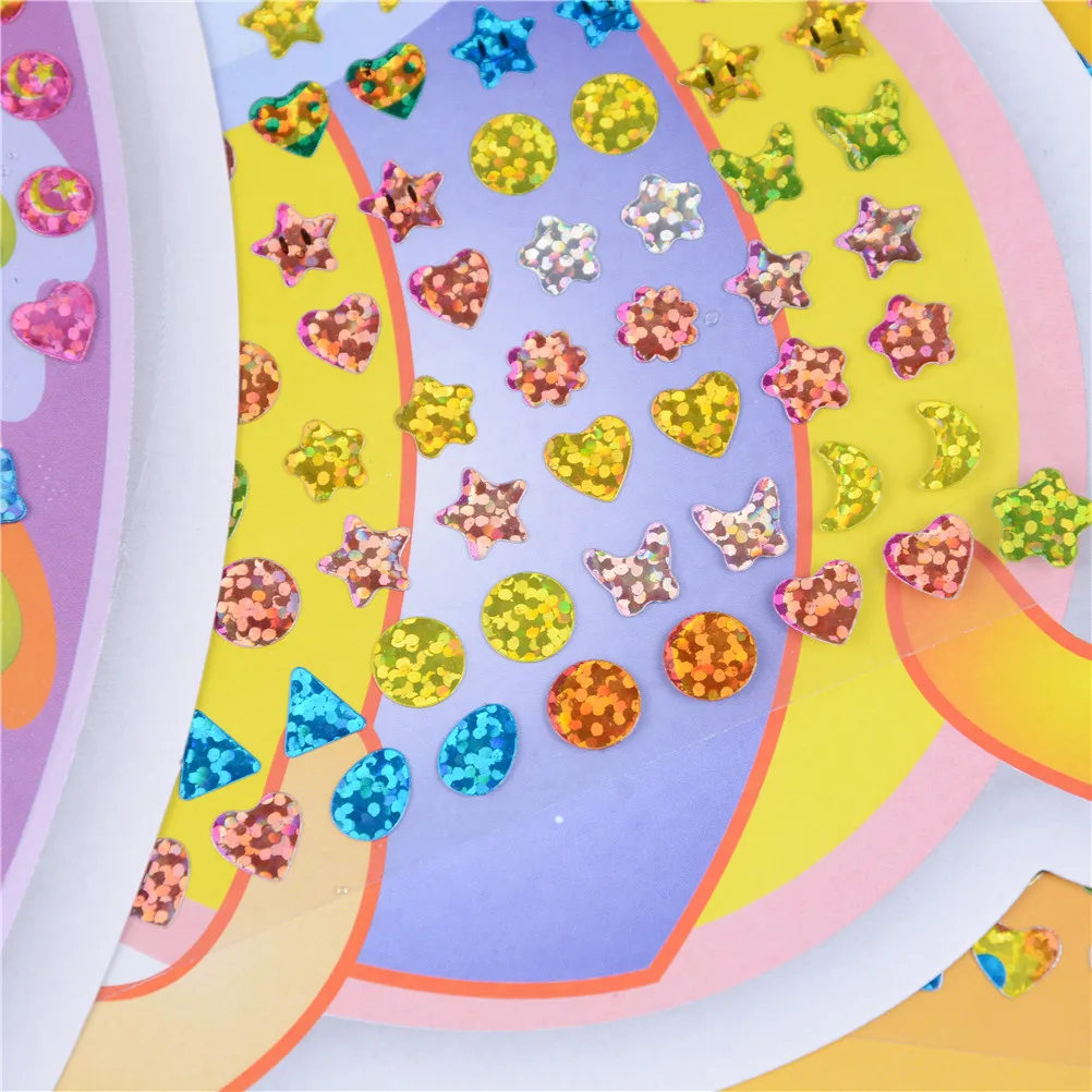 

1Sheet Crystal Stickers Earring Cartoon Children Ear Reward Stick Boy Girl StickersReward Wonderful Kindergarten Face Stickers