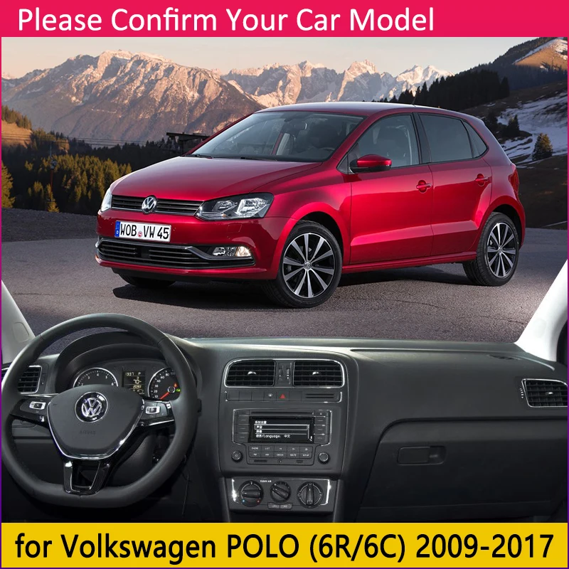 Для Volkswagen VW POLO 6R 6C 2009 ~ 2017 5 MK5 Противоскользящий коврик на приборную панель