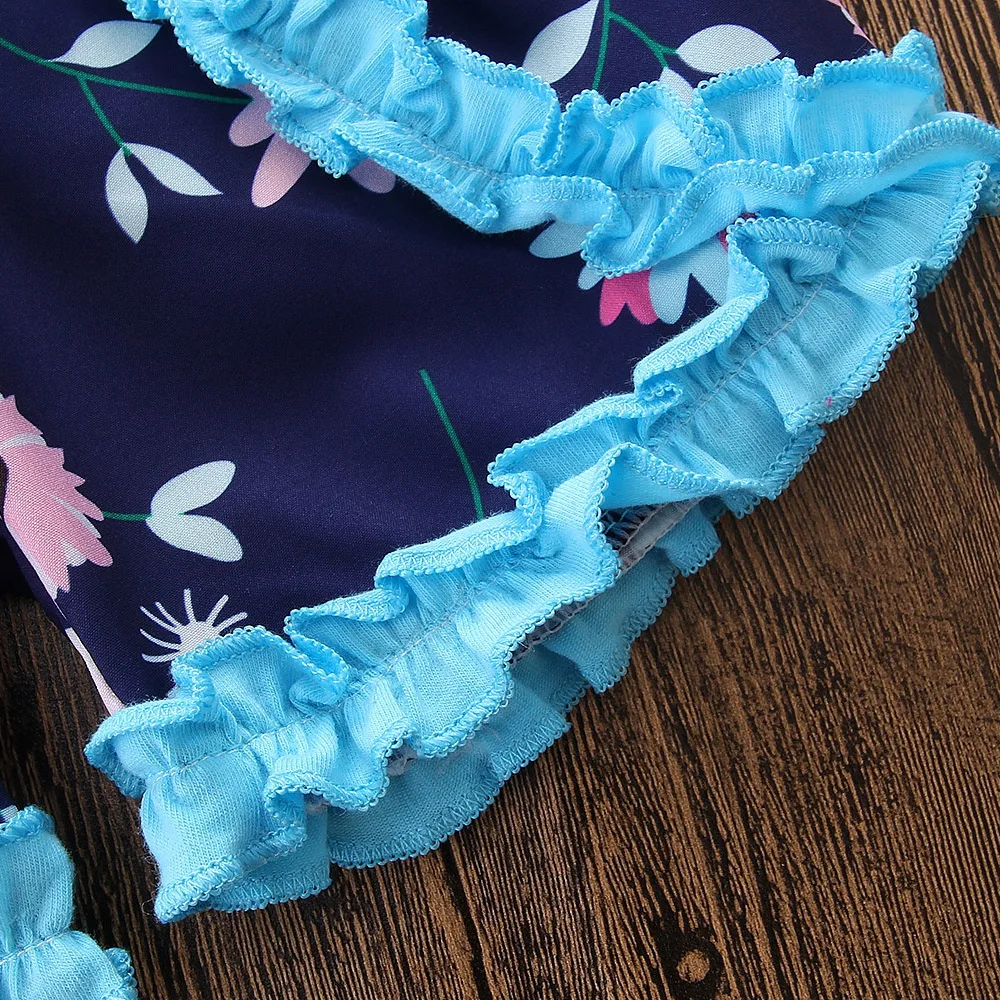 SAMGAMI летняя Милая одежда для маленьких девочек комплект из хлопковой футболки и