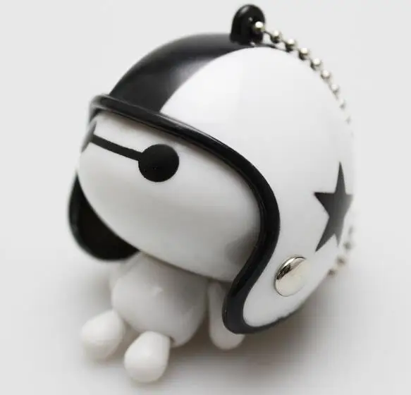 Забавными персонажами из мультфильма Baymax с мотоциклетный шлем брелок дети
