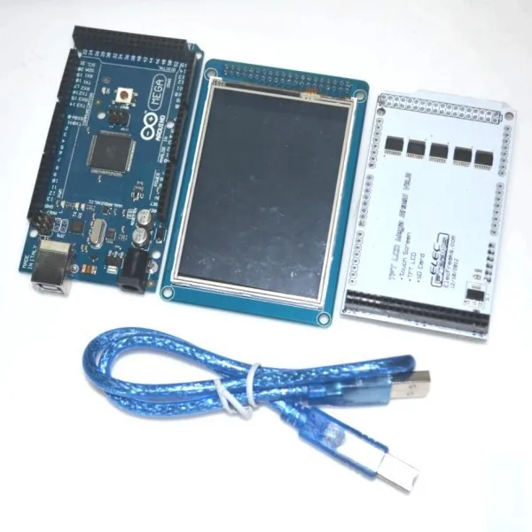 3 2 &quotTFT LCD Touch + TFT 2&quot щит Funduino Mega 2560 ATmega2560 16AU |lcd touch panel monitor|lcd electronictouch lcd app |