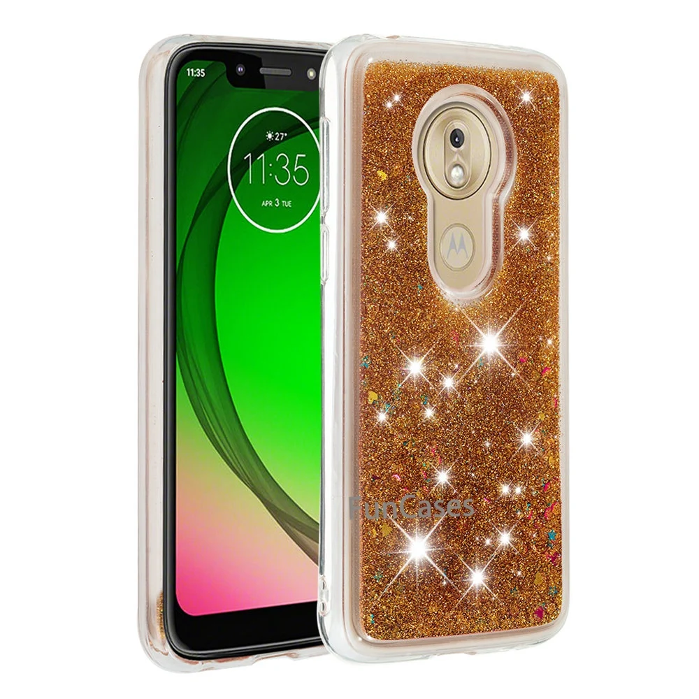 Блеск сердца для Motorola Moto G7 играть США версия Чехол Diamond жидкий песок прозрачный