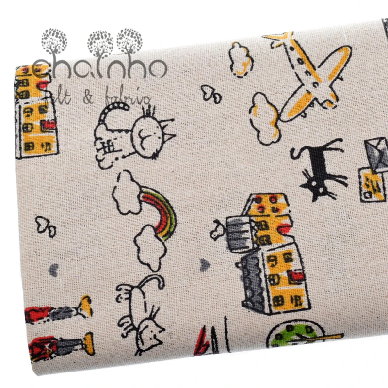 Мультяшное хлопковое полотно Zakka ткань для домашний текстиль ручной работы