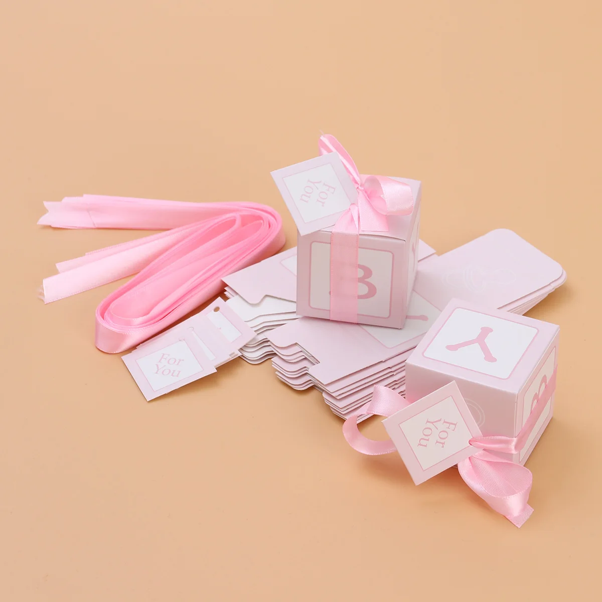 12 шт творческие Baby Shower сшитые лентой, свадебные декорации отпечатанных карт лечения Коробки конфеты Коробки для Baby Shower или для вечеринки по случаю вечерние свадебные сувениры