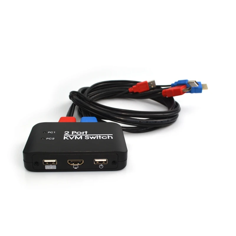 Новый 2 порта KVM переключатель USB HDMI 0 4K Переключатель Поддержка LED для Windows Apple Android
