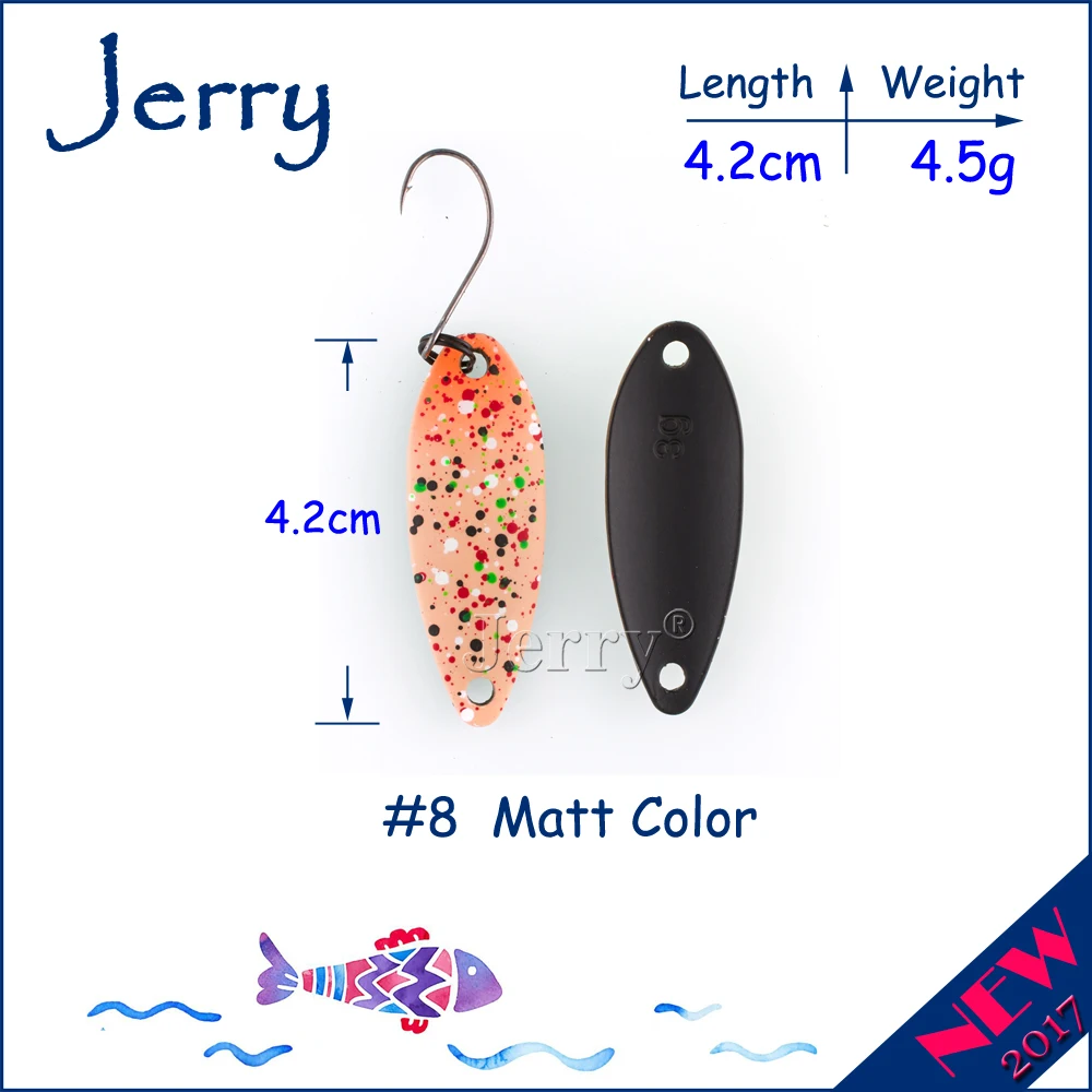 Jerry 1 шт. 2 г 3 4 5 форель рыболовные ложки металлические приманки Спиннер pesca